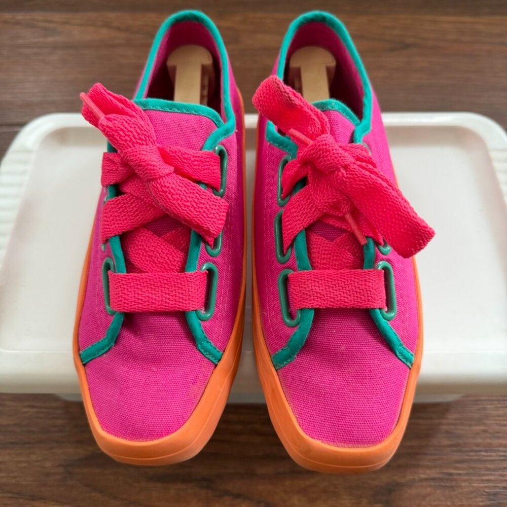 Vintage Pure Juice TR-180 Sneakers Violet Orange Retro 80s 90s Size 6.5 w/ Box